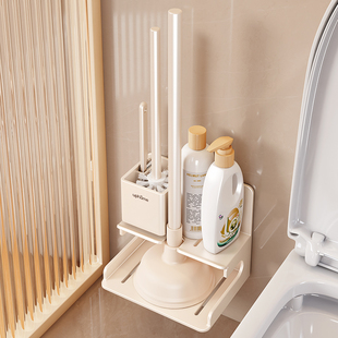 马桶刷卫生间清洁无死角家用壁挂洗厕所皮搋子疏通专用神器置物架