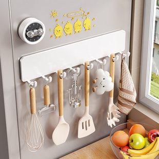 厨房置物架磁吸挂钩勺子铲子冰箱侧面挂架免打孔多功能挂锅铲收纳