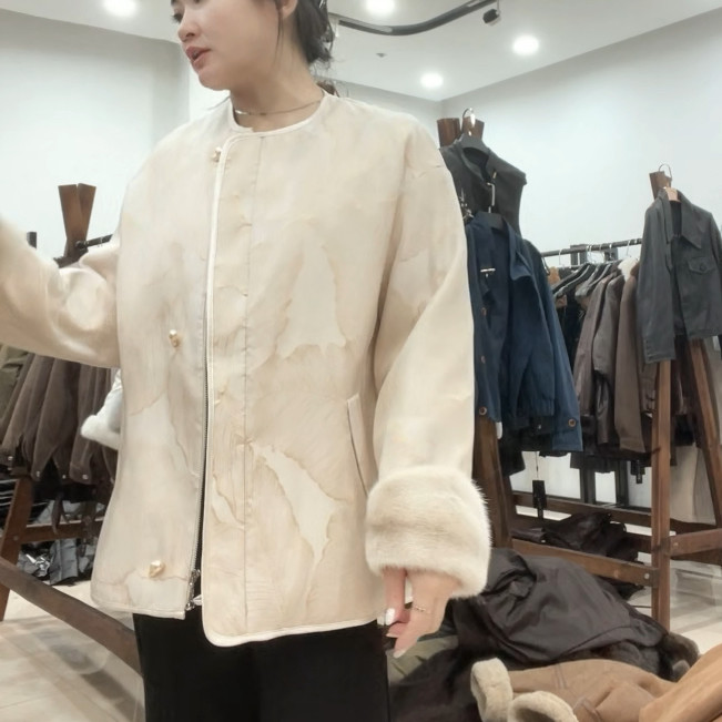 蚕丝内胆貂皮袖口115-130斤