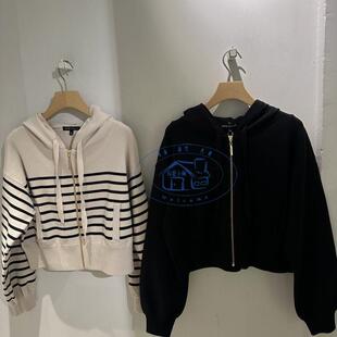 香港专柜代购to b.by agnes b.条纹百搭长袖针织外套 24秋冬女装