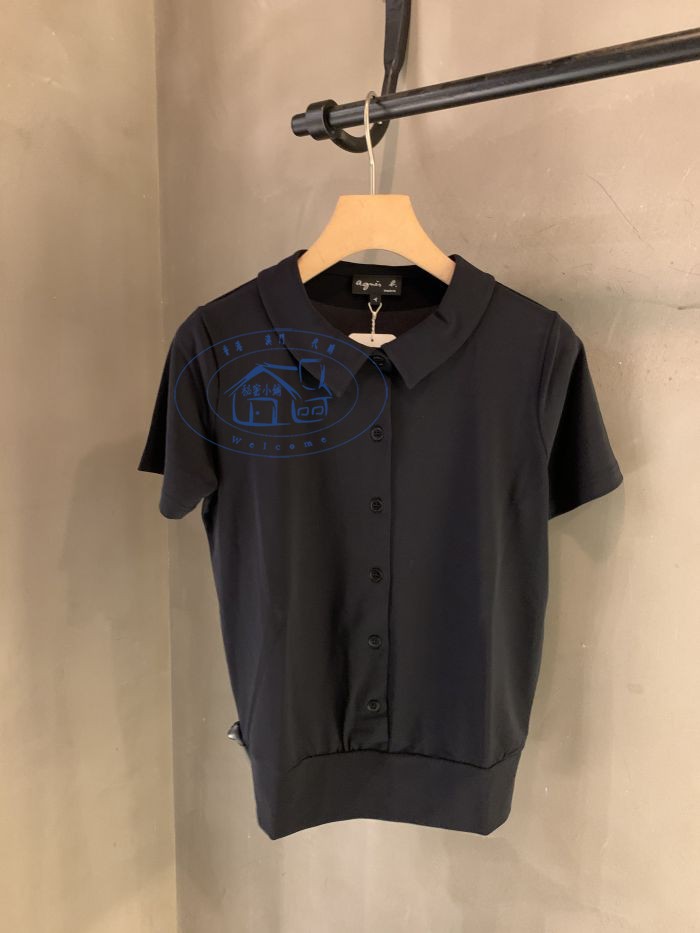 香港專櫃代購agnesb.純色翻領