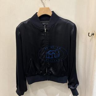 香港专柜代购agnes b.纯色拉链立领长袖百搭时尚外套 24秋冬女装