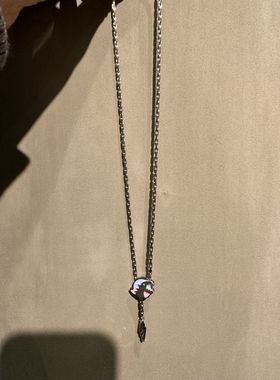 恐龍b字logo鋼鈦男女情侶項鏈