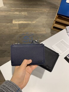 香港專櫃代購agnes b.防刮牛皮拉鏈男款卡套卡包零錢包 20春夏新