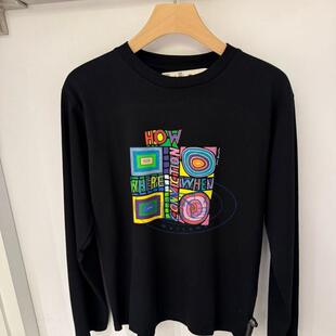 香港专柜代购agnes b.HOMME時尚創意圖案百搭長袖T恤 24秋冬男装