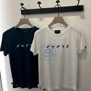 香港专柜代购agnes b.sport恐龙logo短袖圆领百搭T恤  24秋冬女装