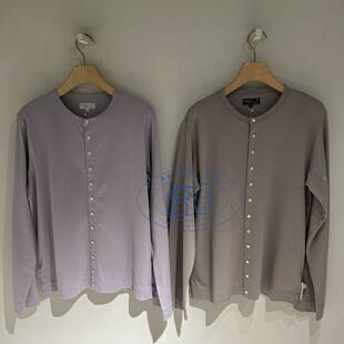 香港专柜代购agnes b.HOMME经典纯色按扣薄款长袖外套 24秋冬男装