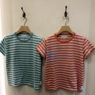 香港专柜代购agnes b.经典款条纹百搭短袖圆领休闲T恤 24秋冬女装