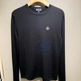 香港專櫃代購agnes b.HOMME純色百搭圓領長袖羊毛毛衣 24秋冬男裝