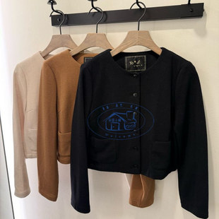 香港專櫃代购To b by agnes b棉質纯色長袖卫衣短外套25秋冬女