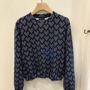 香港专柜代购agnes b.爱心小logo长袖圆领百搭上衣T恤 24秋冬女装