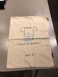 香港專櫃代購agnes b.法文字母男女款收納環保袋購物袋帆布包