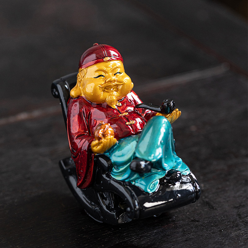 创意变色可养茶玩摇摇椅财主摆件