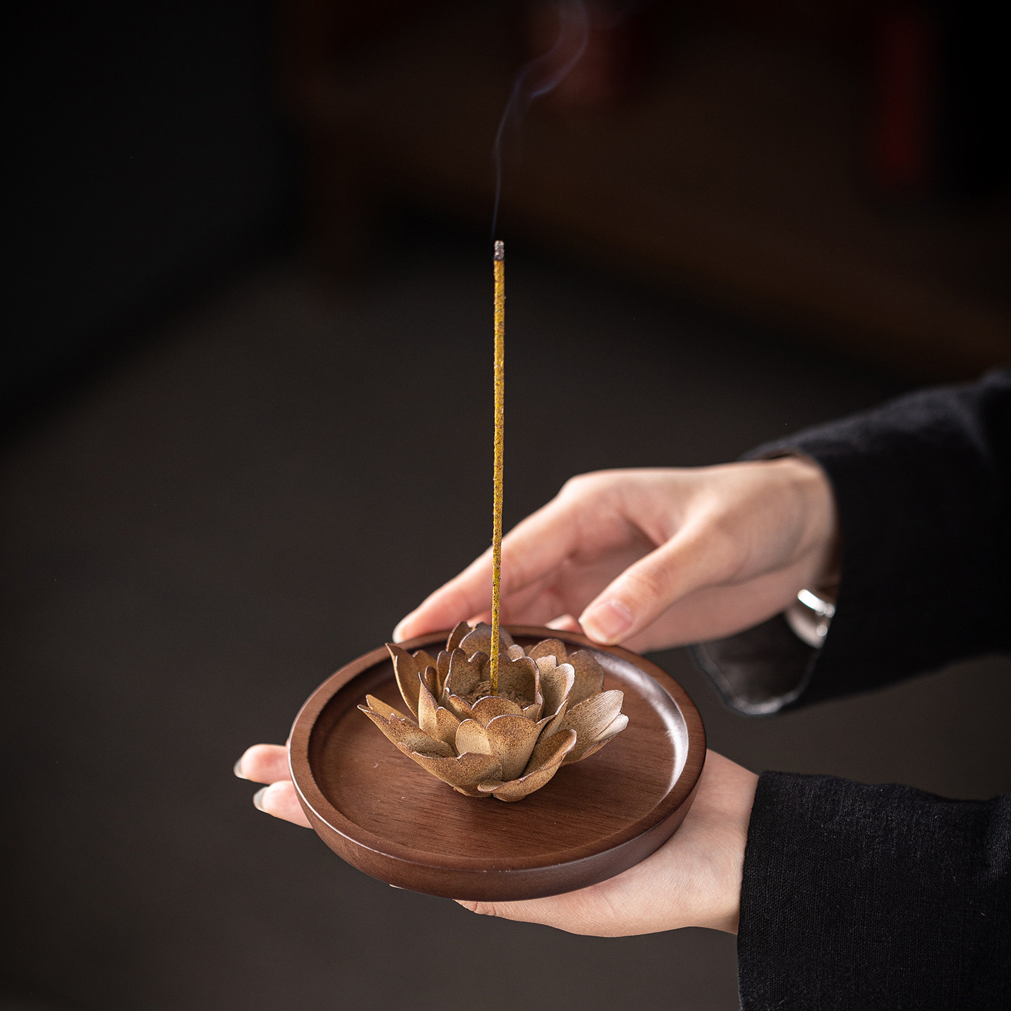 国风陶瓷莲花线香插香座家用室内复古香薰炉线香底座禅意茶道香炉,家居饰品,香薰炉,淘宝优惠券,粉丝福利购,淘宝优惠卷