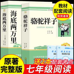 骆驼祥子海底两万里七年级下册必读正版钢铁是怎样炼成的初中生必读课外阅读书目原著完整版经典名著配套人教版语文书籍 K