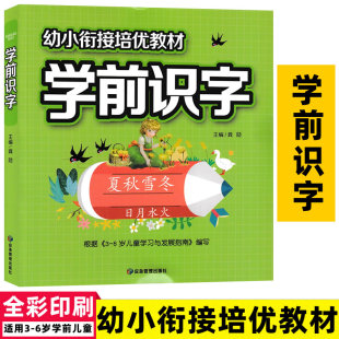 幼小衔接培优教材学前识字适用于幼儿园大班学前班升小学1年级入学准备小学同步练习册入学前亲子练习辅导精美加厚彩图版 生动易懂