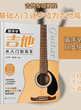 新手学吉他从入门到高手 化学工业出版社 王力军,罗美丽 编 新手学吉他从入门到高手 音乐（新）  KC