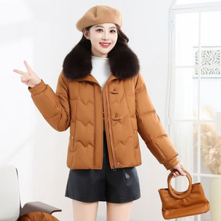 2025冬季时尚洋气毛领气质保暖石墨烯云绒服女29