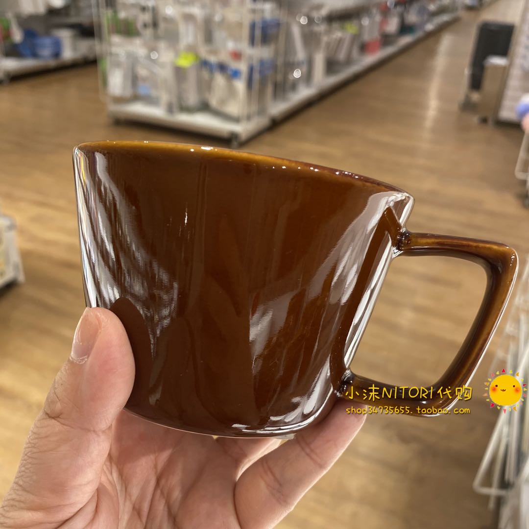 nitori尼达利焦糖色马克杯盘烤箱