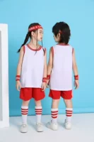 CN03 светлый жилет белый + красные брюки