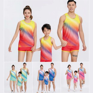 小学生田径服套装儿童平脚训练服男女速干跑步比赛服订制体考体训