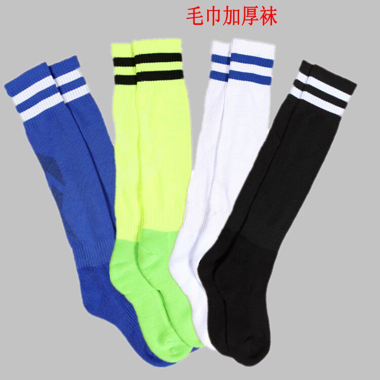 加厚毛巾底男防滑袜子足球袜毛巾