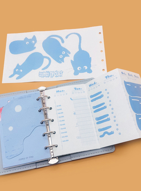 三折页M5「Have a Nice Day」原创猫手帐内页 双面功能计划