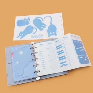 Day」原创猫手帐内页 Nice 双面功能计划 三折页M5「Have