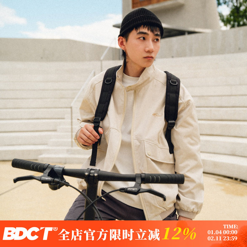 BDCT 2025日系潮牌大贴袋字母刺绣立领夹克男春秋款痞帅工装外套,男装,夹克,淘宝优惠券,粉丝福利购,淘宝优惠卷