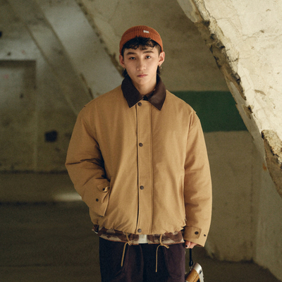 BDCT加厚冬季翻领羊羔毛棉衣外套