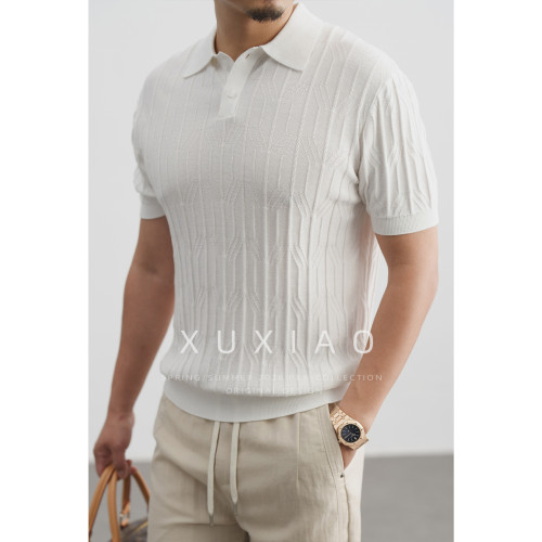XUXIAO徐潇意式POLO衫男短袖T恤