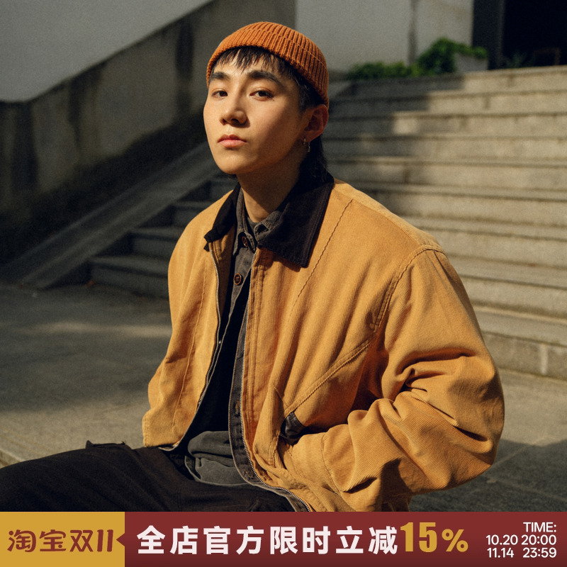 BDCT翻领春秋季宽松拼色夹克外套