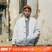 BDCT 百搭宽松夹克男春秋装 日系休闲格纹内衬纯色V领开衫 外套时尚