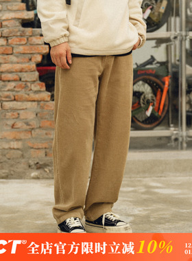 BDCT 日系休闲纯棉复古灯芯绒直筒宽松休闲裤男秋冬加厚保暖长裤