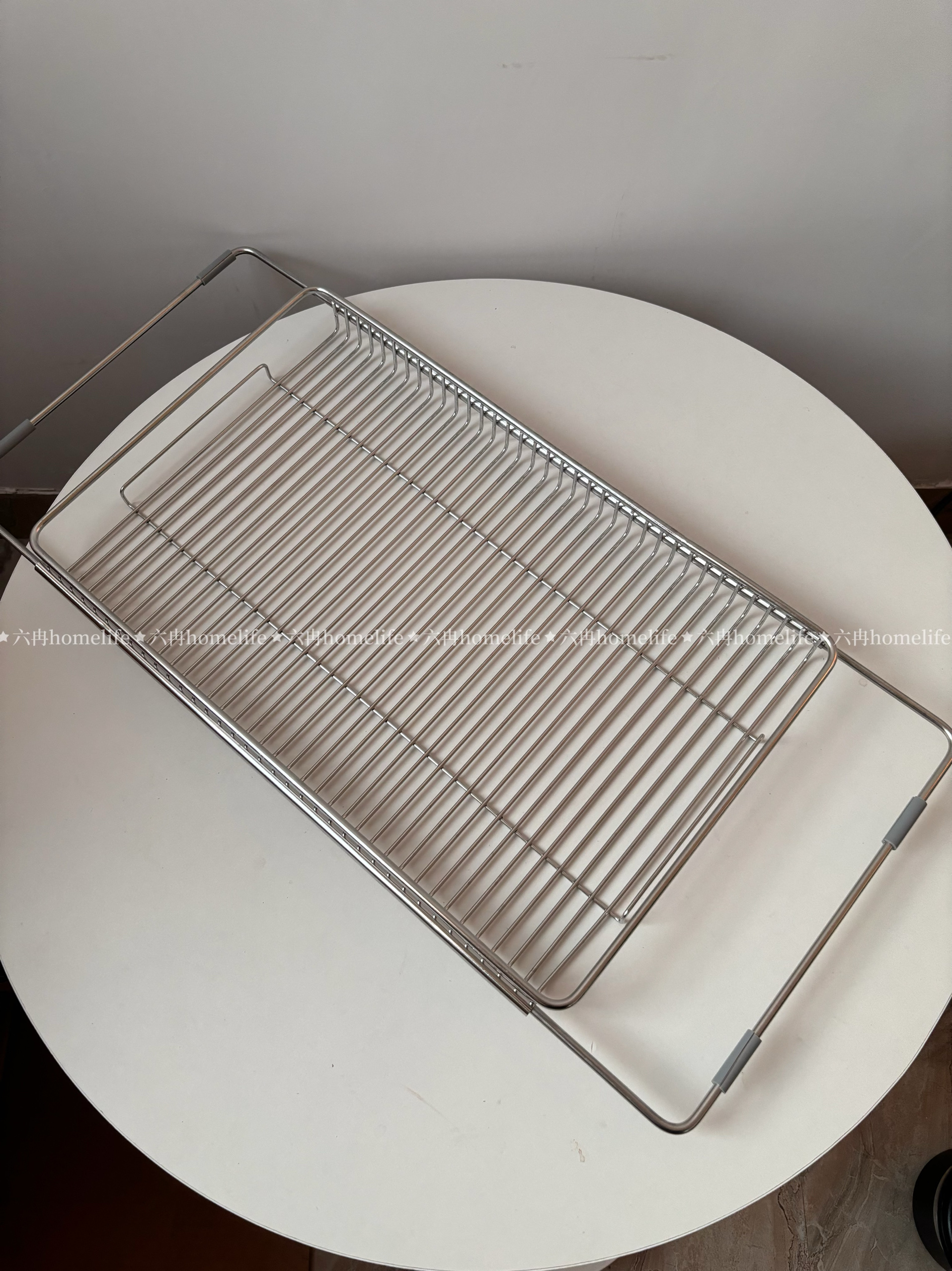 304不锈钢 极简伸缩水槽沥水篮 水槽置物架