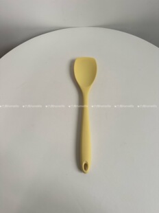 食品级硅胶炒菜铲子奶黄色硅胶炒铲可爱炒菜铲搅拌铲炒勺