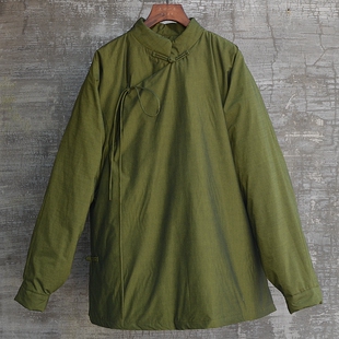 男士冬季羽绒服外套短款立领宽松中国风大襟斜襟复古轻薄帅气时尚