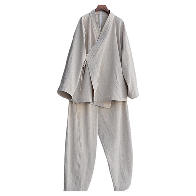 三世一木春夏交领汉服唐装哈伦裤
