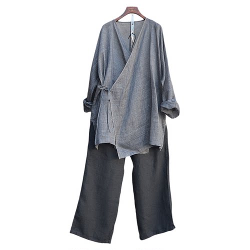 三世一木苎麻交领汉服套装舒适