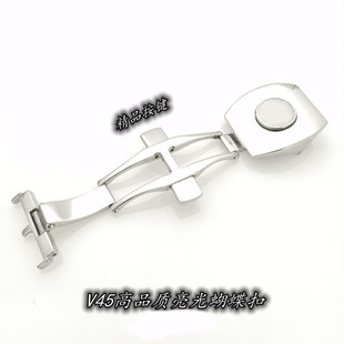 代用法穆兰V45表扣法兰克穆勒胶带扣子亮光蝴蝶扣表带折叠扣20mm