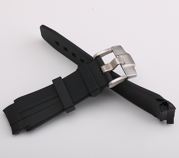 代用劳力士鬼王胶带DEEPSEA橡胶表带精钢针扣RUBBerB硅胶表带21mm