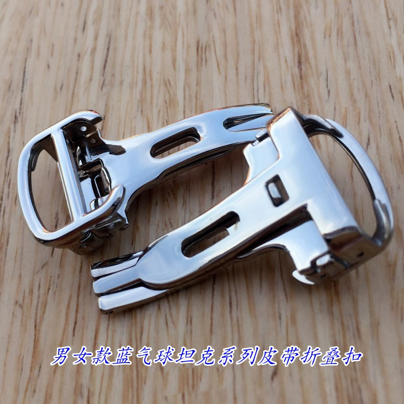 适用卡地亚男女款蓝气球坦克表扣表带蝴蝶折叠扣皮带扣子18 20mm