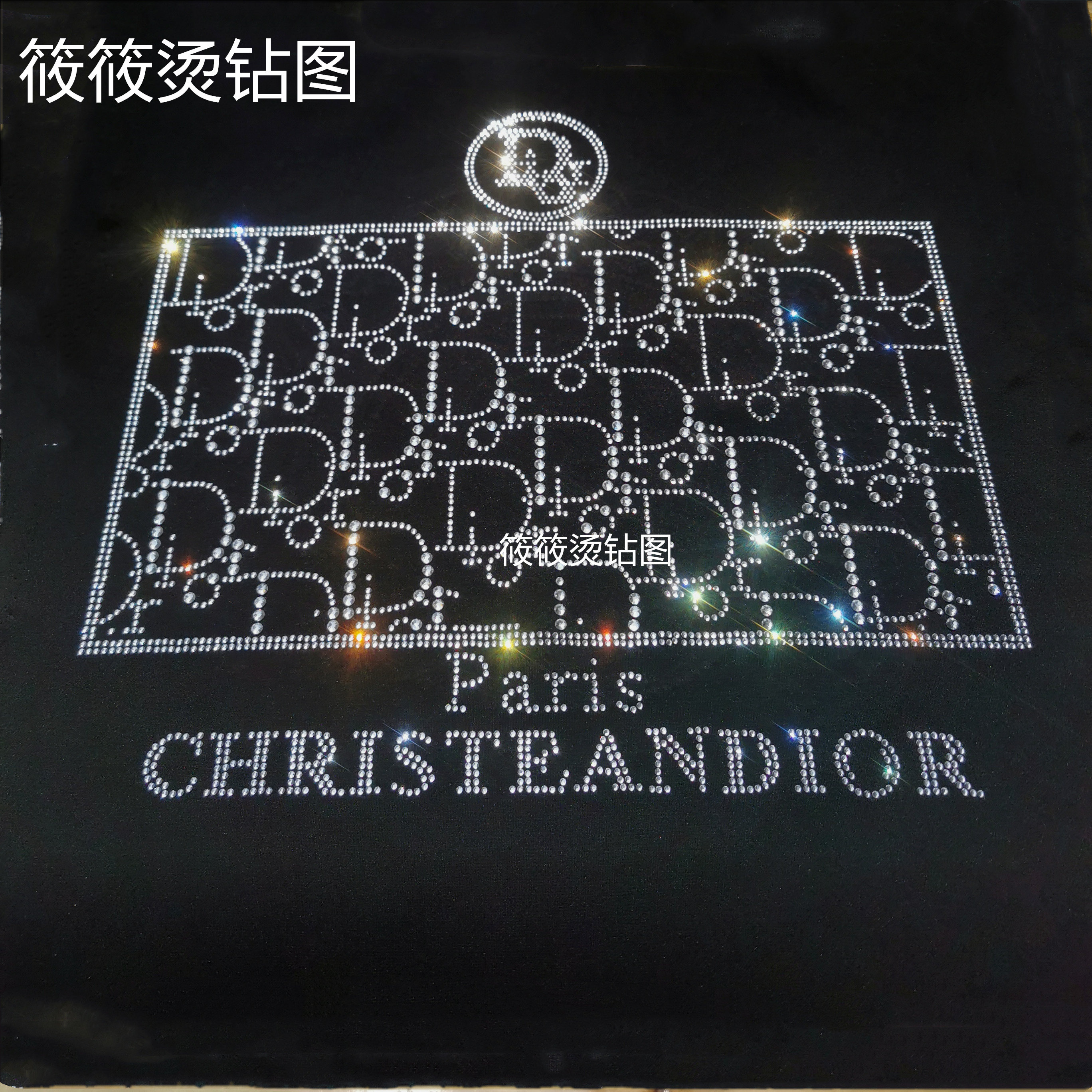 字母烫钻图案贴水钻针织羊毛衫毛衣烫钻烫图烫钻图