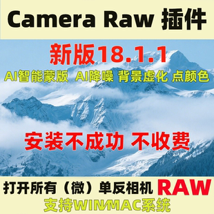 新版 acr预设17 Camera 教程A7M4 camera Raw安装 raw18.1.1插件