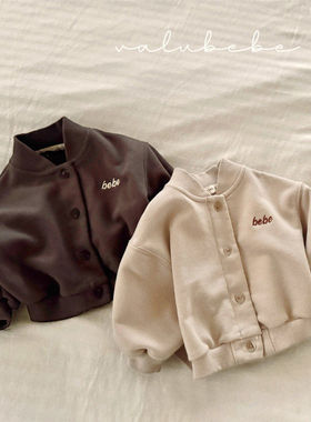 valu字母单排扣外套！筱筱QZ~韩国童装代购26春款婴幼儿小童夹克