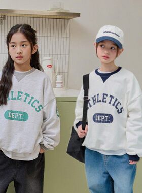 DORE字母休闲卫衣！QZ~韩国童装代购26春款中大童男女童上衣