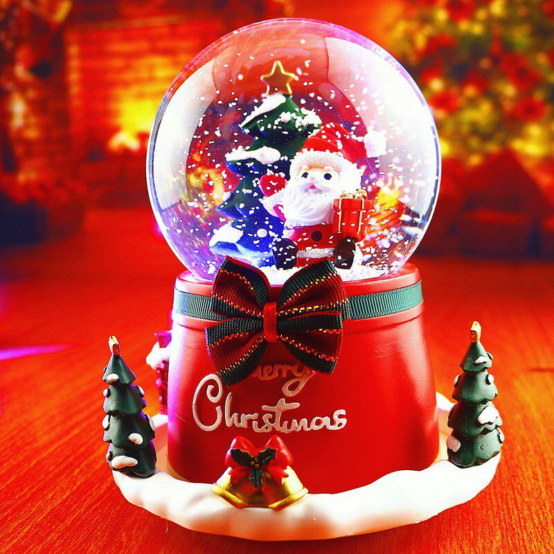 CREATIVE CHRISTMAS CRYSTAL BALL MUSIC BOX MUSIC BOX AUTOMATIC SNOW BIRTHDAY GIFT GIRLS FRIENDS GIRLS CHILDREN