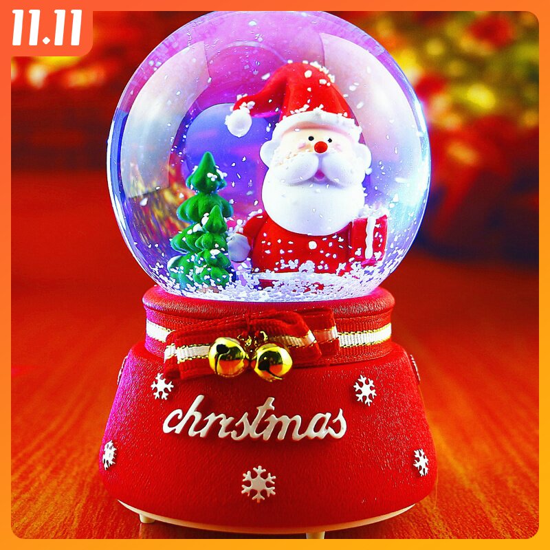 CREATIVE CHRISTMAS CRYSTAL BALL MUSIC BOX MUSIC BOX AUTOMATIC SNOW BIRTHDAY GIFT GIRLS FRIENDS GIRLS CHILDREN