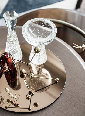 【可开票】气泡水晶玻璃几何摆件