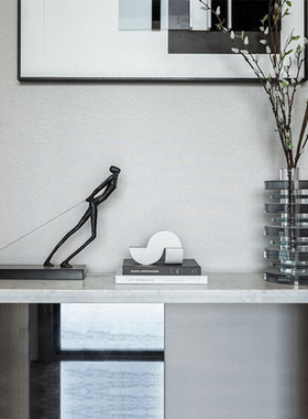 【可开票】黑色抽象艺术人物摆件